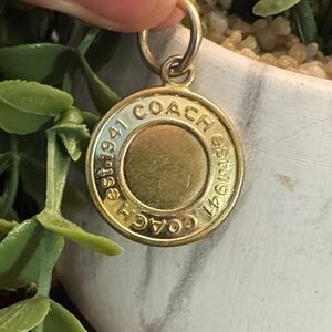 Coach Circular Gold Pendant, charm